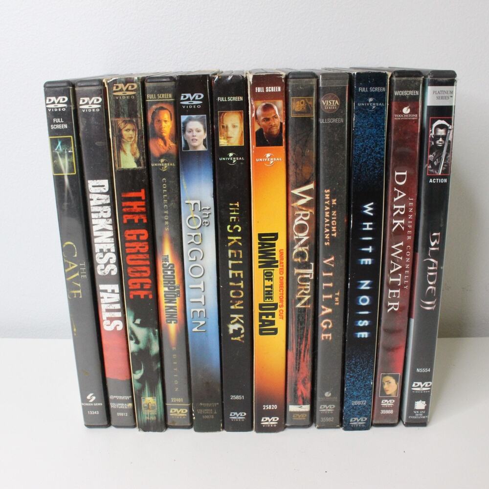 DVD HORROR LOT- 12 Movies - Good Condition Grudge Village Skeleton White Noise